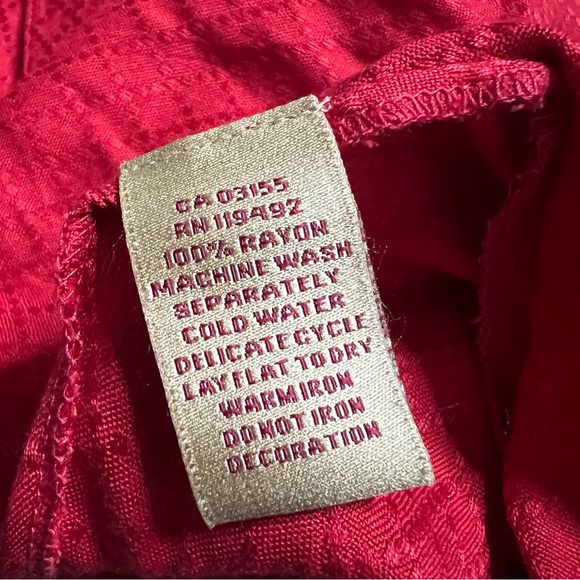 NWT April Cornell Red Floral Embroidered Prairie Cottagecore Midi Dress Sz XXL. - Picture 5 of 5